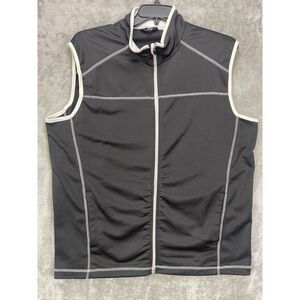 TGW Men's Full Zip Vest Casual Size XL‎ Sleeveless Black Pockets Logo